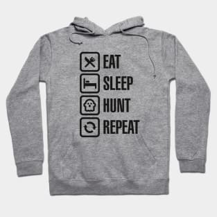 Eat sleep ghost hunt / hunting repeat - ghosthunter (black) Hoodie